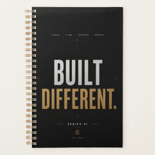  Built Different Notebook   Minimalist Motivationa Planner
