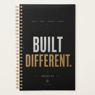 Built Different Notebook | Minimalist Motivationa Planner