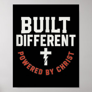 Built Different Powered By Christ Christian Philip Poster