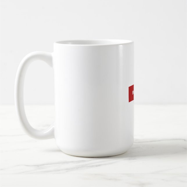 Built Different Red Box Logo Mug (Left)