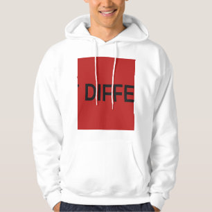 Built Different Red Box Logo White Hoodie