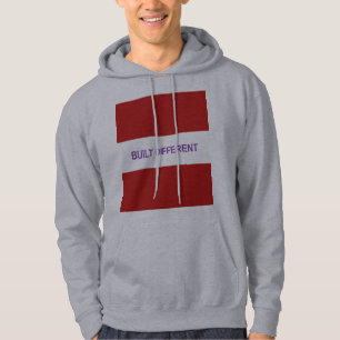Built Different White Box Logo Purple Hoodie