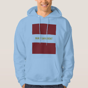 Built Different White Box Logo Yellow Hoodie