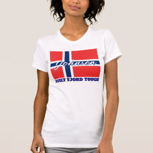 "Built Fjord Tough" and Norwegian Flag T-Shirt