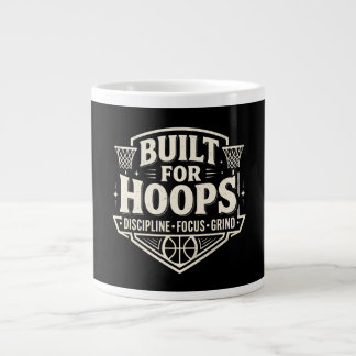 Built for Hoops Basketball Motivation Large Coffee Mug