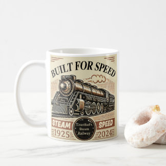 Built for Speed – Customizable Steam Train Coffee Mug