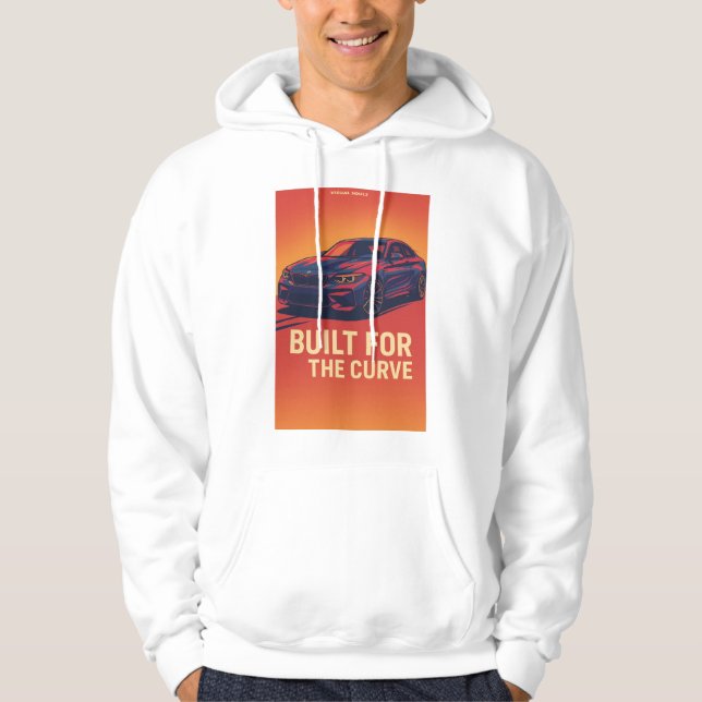 Built for the Curve – Futuristic Sports Car Poster Hoodie (Front)