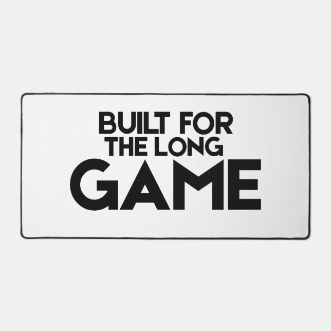 Built For The Long Game Minimalist Large Desk Mat (Front)