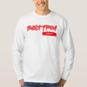 Built From Grit™ Red Letters Real Hustle All Facts T-Shirt