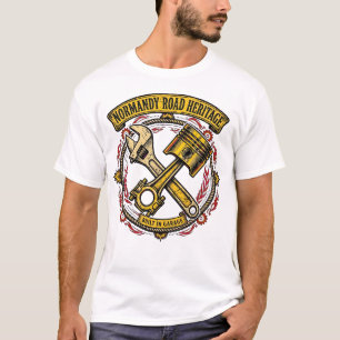 Built in Garage Vintage Mechanic Piston Men's T-Sh T-Shirt