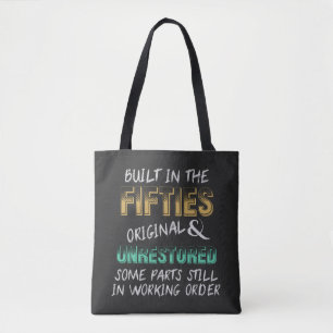 Built in the fifties tote bag