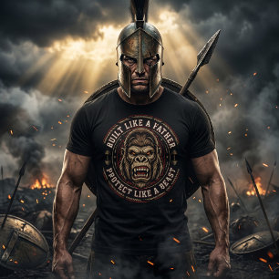 Built Like A Father Gorilla Gym Dad Beast T-Shirt