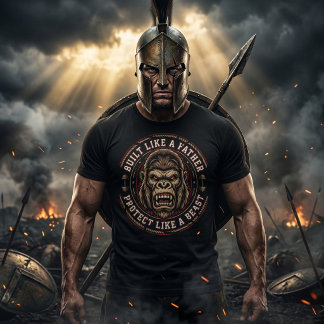Built Like A Father Gorilla Gym Dad Beast T-Shirt