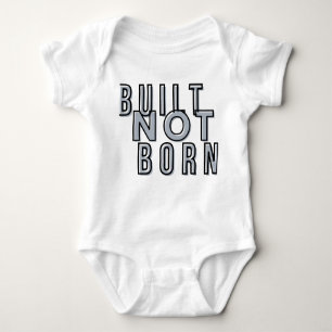 Built Not Born – Hustle & Discipline Text DT-Shirt Baby Bodysuit