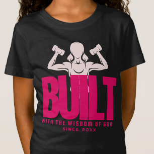 Built - Scripture God Jesus Black Graphic T-Shirt