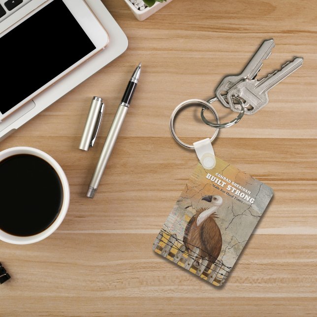Built Strong Personalised Encouragement  Key Ring (Creator Uploaded)