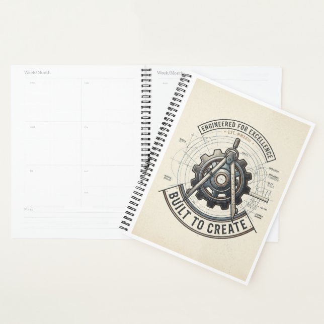 ​Built To Create | Vintage Engineering Compass Not Planner (Display)