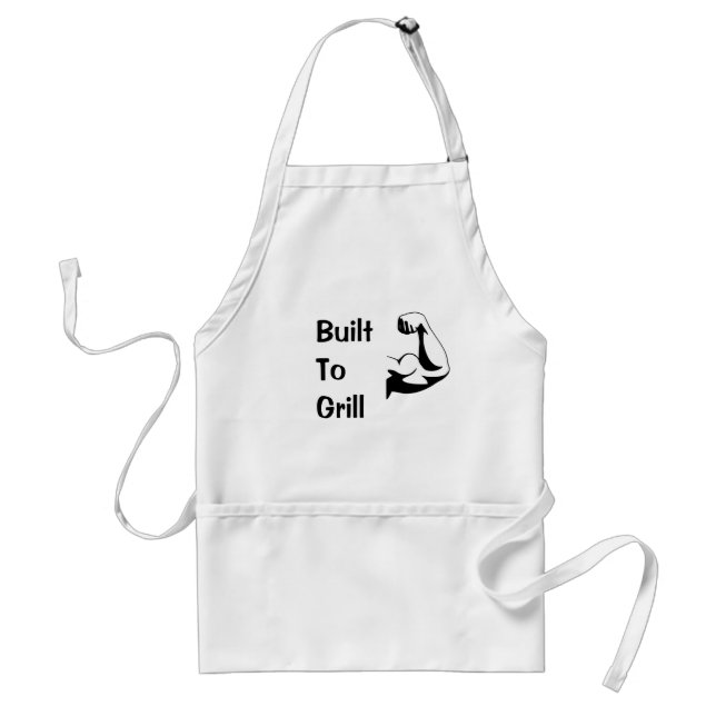 Built To Grill Masculine Men's Standard Apron (Front)