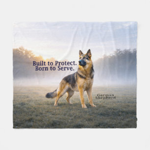 Built to Protect German Shepherd Fleece Blanket