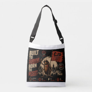 Built to Survive, Born to Resist Cockroach Graphic Crossbody Bag