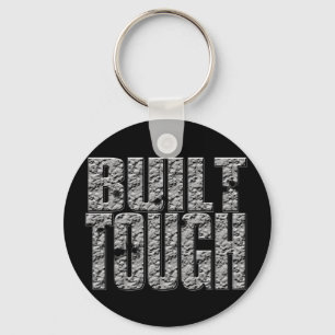 BUILT TOUGH.Hardcore Strong Muscle Man_bl rnd Key Ring