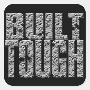 BUILT TOUGH.Hardcore Strong Muscle Man.Sticker Square Sticker