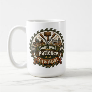 Built With Patience And Sawdust Coffee Mug