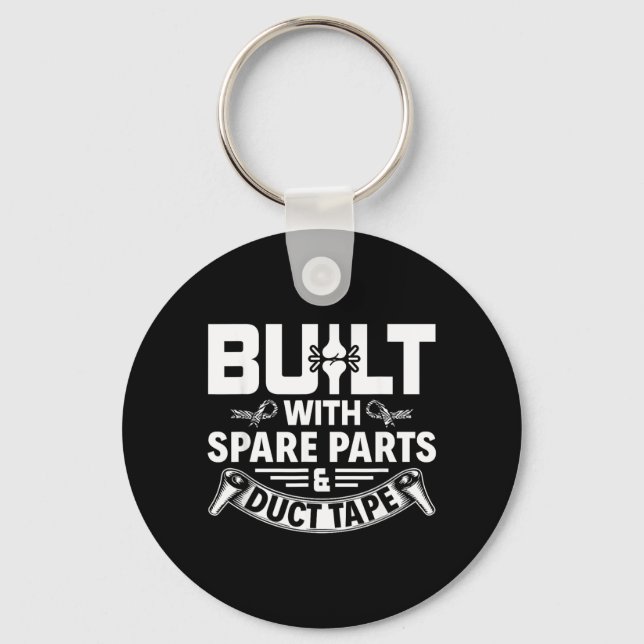 Built with Spare Parts - EDS Awareness Key Ring (Front)