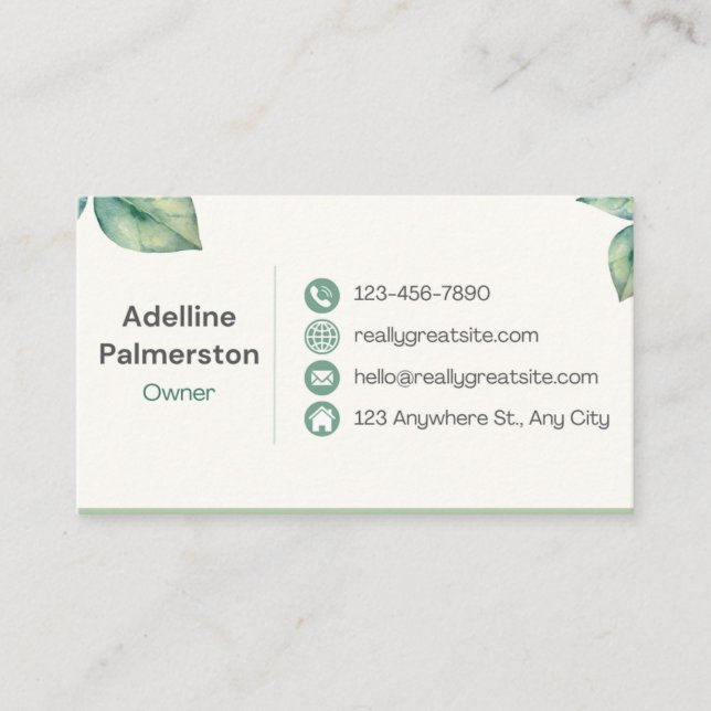 Buisness Card Owner/CEO (Front)