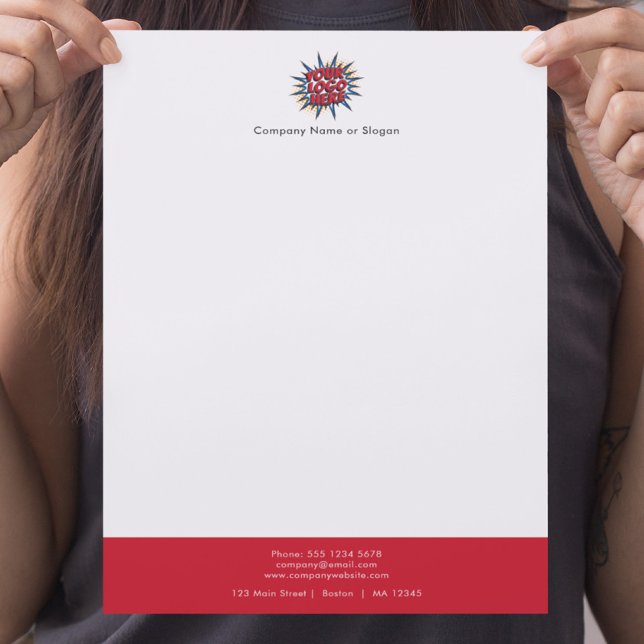 Buisness Logo Upload Modern Simple  Custom Letterhead (Creator Uploaded)