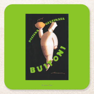 Buitoni Pasta Promotional Poster Square Paper Coaster