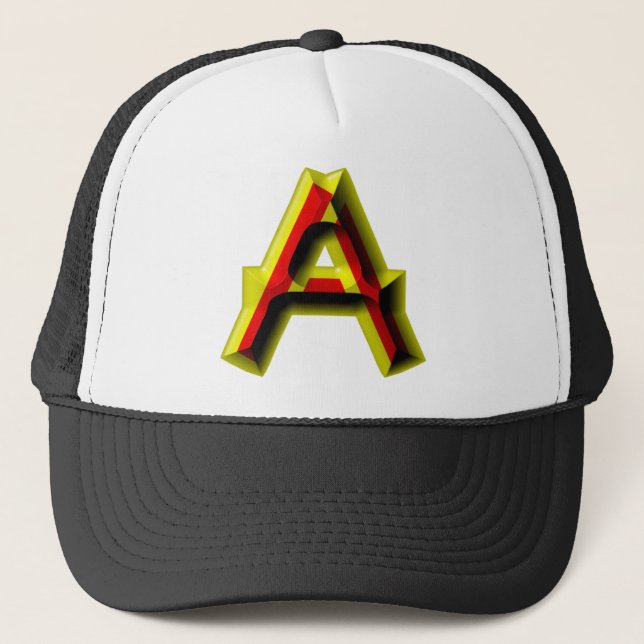 Bujeto Alphabet A Trucker Hat (Front)