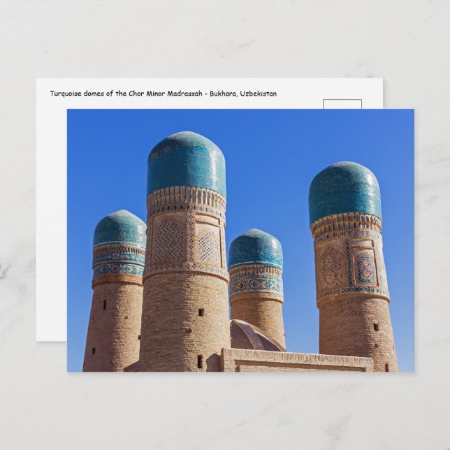 Bukhara, Uzbekistan -  Chor Minor Madrassah Postcard (Front/Back)