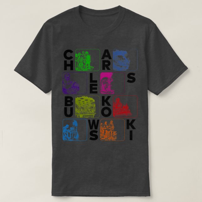 Bukowski Book Illustrations T-Shirt (Design Front)