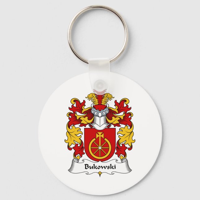 Bukowski Family Crest Key Ring (Front)
