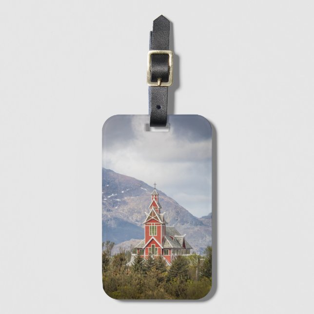 Buksnes Church Lofoten Norway Luggage Tag (Front Vertical)