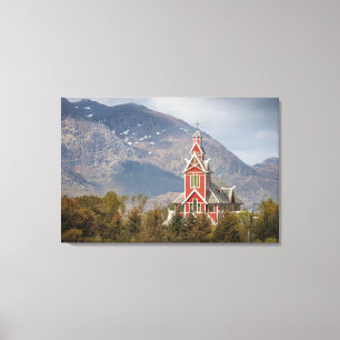 Buksnes kirke Lofoten Canvas Print