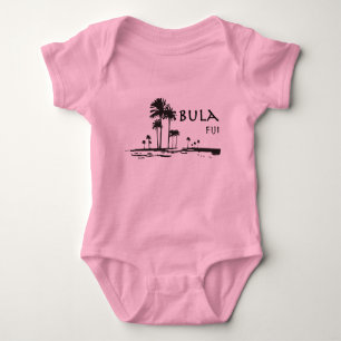 Bula Fiji Palm Tree Graphic Baby Bodysuit