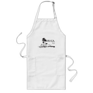 Bula Fiji Palm Tree Graphic Long Apron