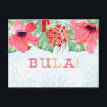 BULA Postcard, Fiji or Tiki card<br><div class="desc">A tropical-themed card decorated with the word "BULA"</div>