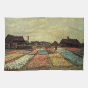 Bulb Fields by Vincent van Gogh Tea Towel