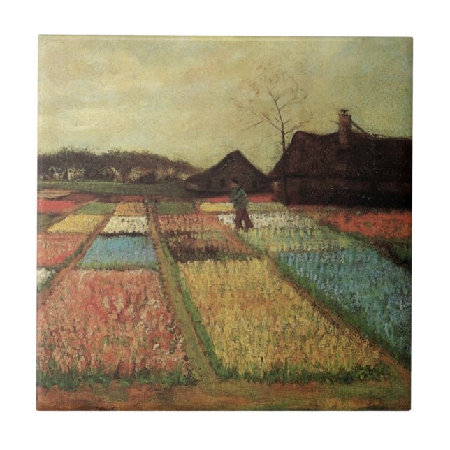 Bulb Fields by Vincent van Gogh Tile (Front)