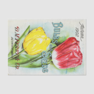 Bulbs and Seeds Vintage Seed Pack Inspired Tissue Paper