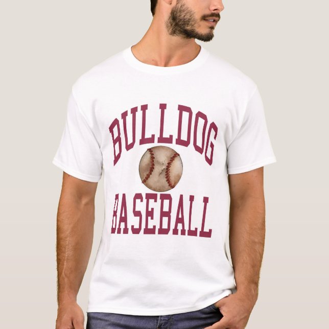 Buldog Baseball Full Design T-Shirt (Front)