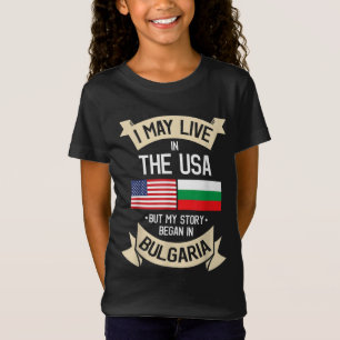 Bulgaria American Flag USA Bulgarian Roots Gifts T-Shirt
