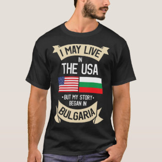 Bulgaria American Flag USA Bulgarian Roots Gifts T T-Shirt