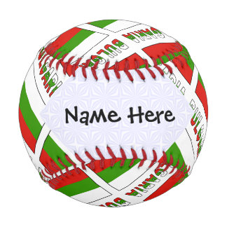 Bulgaria and Bulgarian Flag Tiled Personalised Baseball