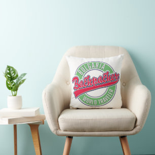 Bulgaria backpacker world traveller cushion