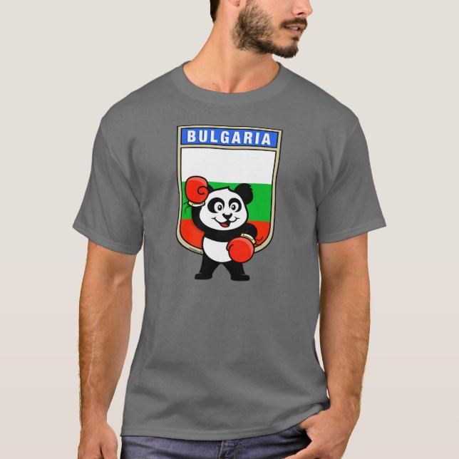 Bulgaria Boxing Panda T-Shirt (Front)