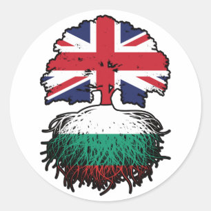 Bulgaria Bulgarian British UK United Kingdom Classic Round Sticker